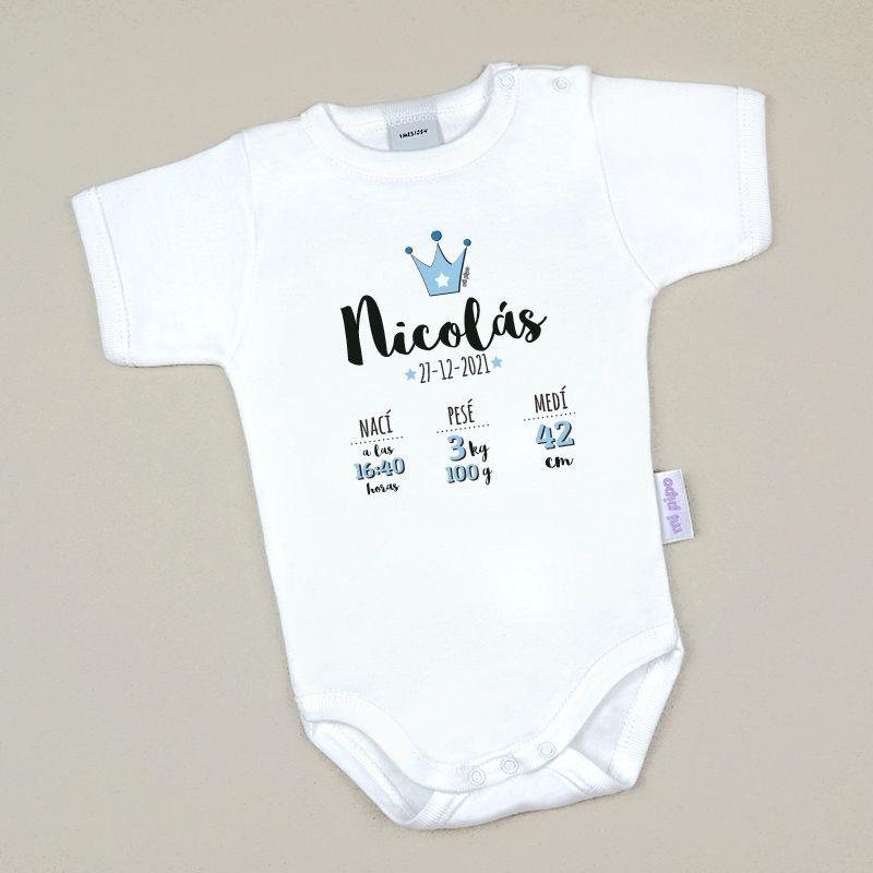 Body Bebe Datos Nacimiento Corona Mi PIpo - Nanetes #